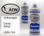 Preview: Volkswagen, Candy White, LB9A / B4: 400ml Sprühdose + 400ml Klarlack - Set, von ATW Autoteile West.